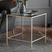 Furniture In Fashion Glass And Metal Side Tables