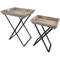 Lesli Living Glass And Metal Tables