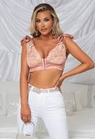Pink Boutique Women's Lace Crop Tops