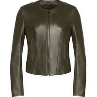 Wolf & Badger Women's Green Leather Jackets
