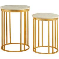 LUXE Interiors Marble Side Tables