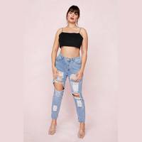 NASTY GAL Plus Size Ripped Jeans