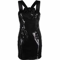 FARFETCH Women's Black Sequin Mini Dresses
