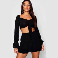 Boohoo Tie Front Shorts for Women