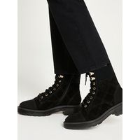 river island clean chunky high ankle boot in black