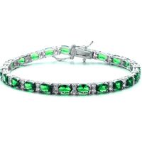 Genevive Jewelry Women's Emerald Bracelets