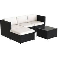 Ebern Designs Rattan Corner Sofa Sets