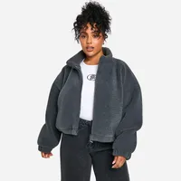 boohoo Women's Grey Bomber Jackets