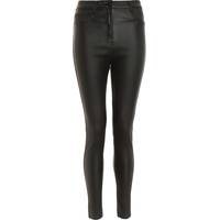 QUIZ Women's High Waisted Leather Trousers
