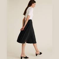 Marks & Spencer Women's Black Pleated Midi Skirts