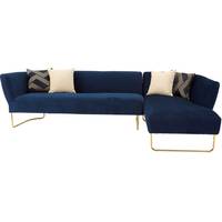 First Furniture Blue Velvet Sofas