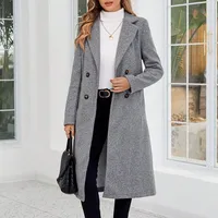 SHEIN Women's Grey Wool Coats