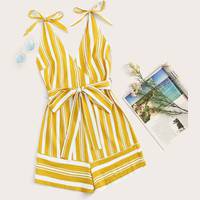 SHEIN Striped Playsuits for Women