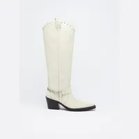 NASTY GAL Women's White Cowboy Boots