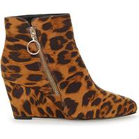 Fashion World Women's Leopard Print Ankle Boots