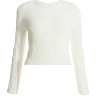 QUIZ Women's White Cropped Jumpers