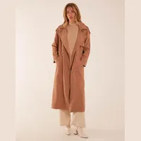 Blue Vanilla Women's Camel Double-Breasted Coats