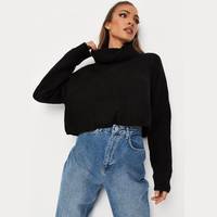 Missguided Women's Black Roll Neck Jumpers