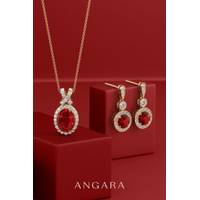 Angara Women's Ruby Earrings