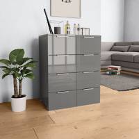 YOUTHUP Grey High Gloss Sideboards