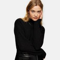 Topshop Women's Black Cropped Jumpers