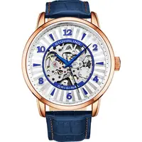 Stuhrling Mens Rose Gold Watch With Leather Strap