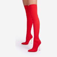 Ego Shoes Women's Red Knee High Boots