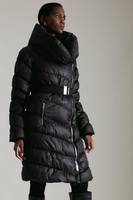 Karen Millen Women's Black Longline Coats