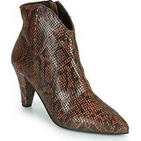 Spartoo Women's Snake Print Ankle Boots