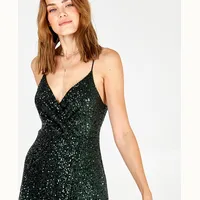 Blue Vanilla Women's Green Wrap Dresses