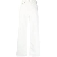 FARFETCH Women's White High Waisted Jeans