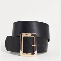 ASOS Women's Black Belts With Gold Buckle