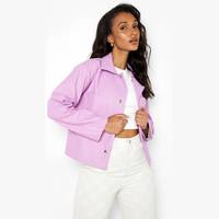 boohoo Women's Cropped Leather Jackets
