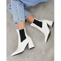 New Look Women's White Ankle Boots