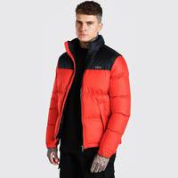 boohooMAN Men's Red Puffer Jackets