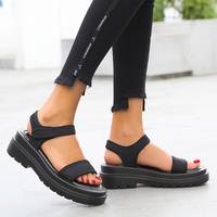 SHEIN Women's Black Ankle Strap Sandals