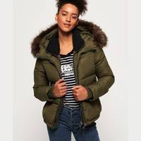 Superdry Women's Padded Jackets with Fur Hood