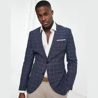 ASOS Selected Homme Men's Blue Check Suits