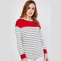 Everything5Pounds Women's Striped Hoodies