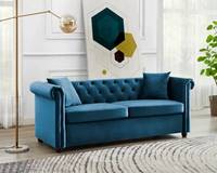 Home Detail Blue Velvet Sofas