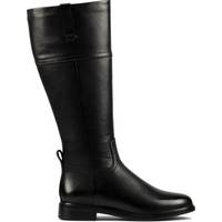 Clarks Women's Black Leather Knee High Boots
