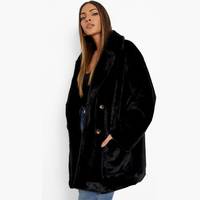 boohoo Women's Black Longline Coats