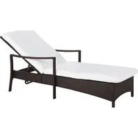 B&Q Brown Rattan Sun Loungers