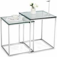 Costway Glass Side Tables