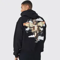 NASTY GAL Men's Black Oversized Hoodies