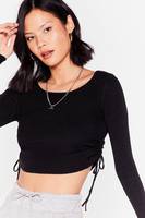 NASTY GAL Women's Black Cropped Jumpers