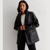 New Look Women's Black Leather Blazers