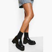 boohoo Women's Black Chunky Boots