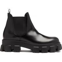 Prada Men's Black Leather Chelsea Boots