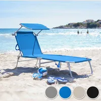 TECTAKE Sun Loungers With Sun Shade